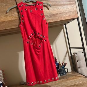 Red Mini studded BodyCon Dress — NBD from Revolve